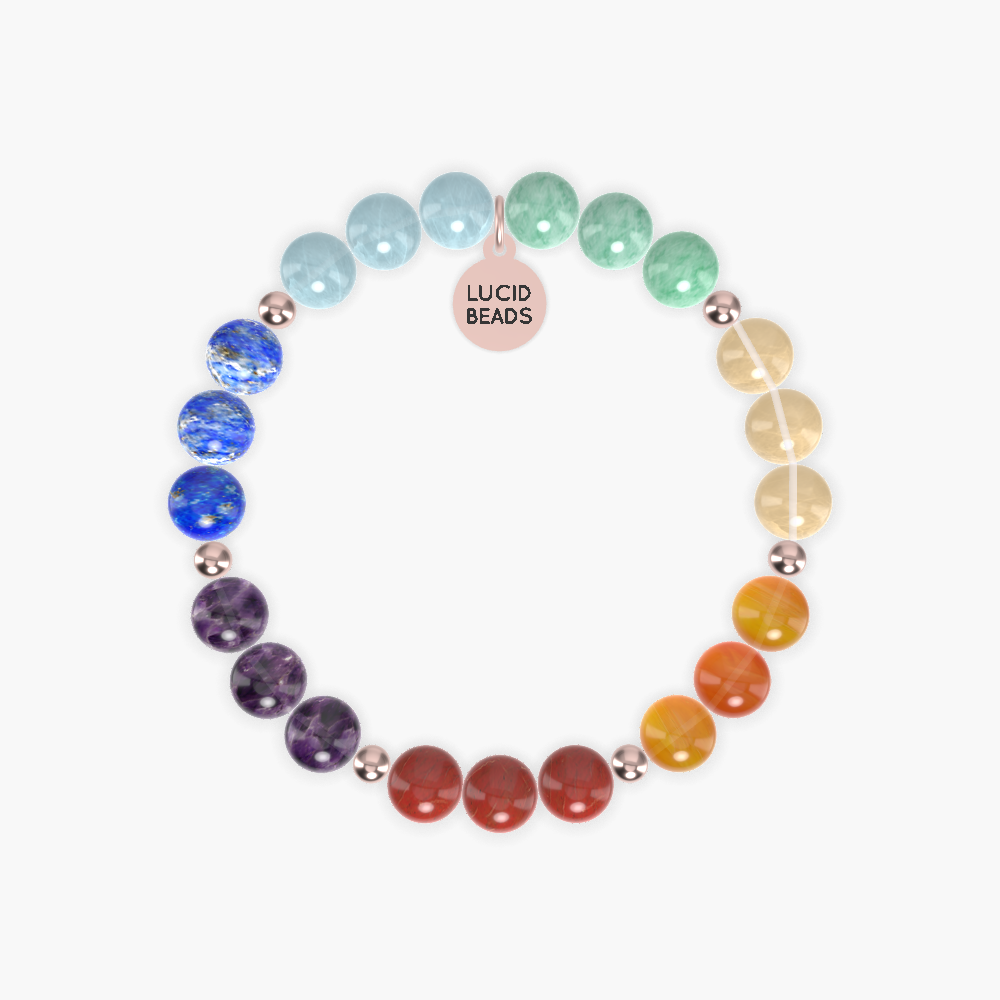 7 Chakra - Red Jasper, Carnelian, Citrine and more Gemstone Bracelet
