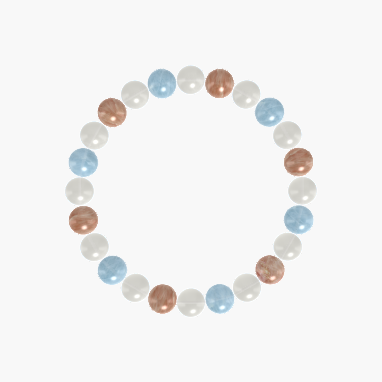 Moonstone, Aquamarine and Sunstone Bracelet