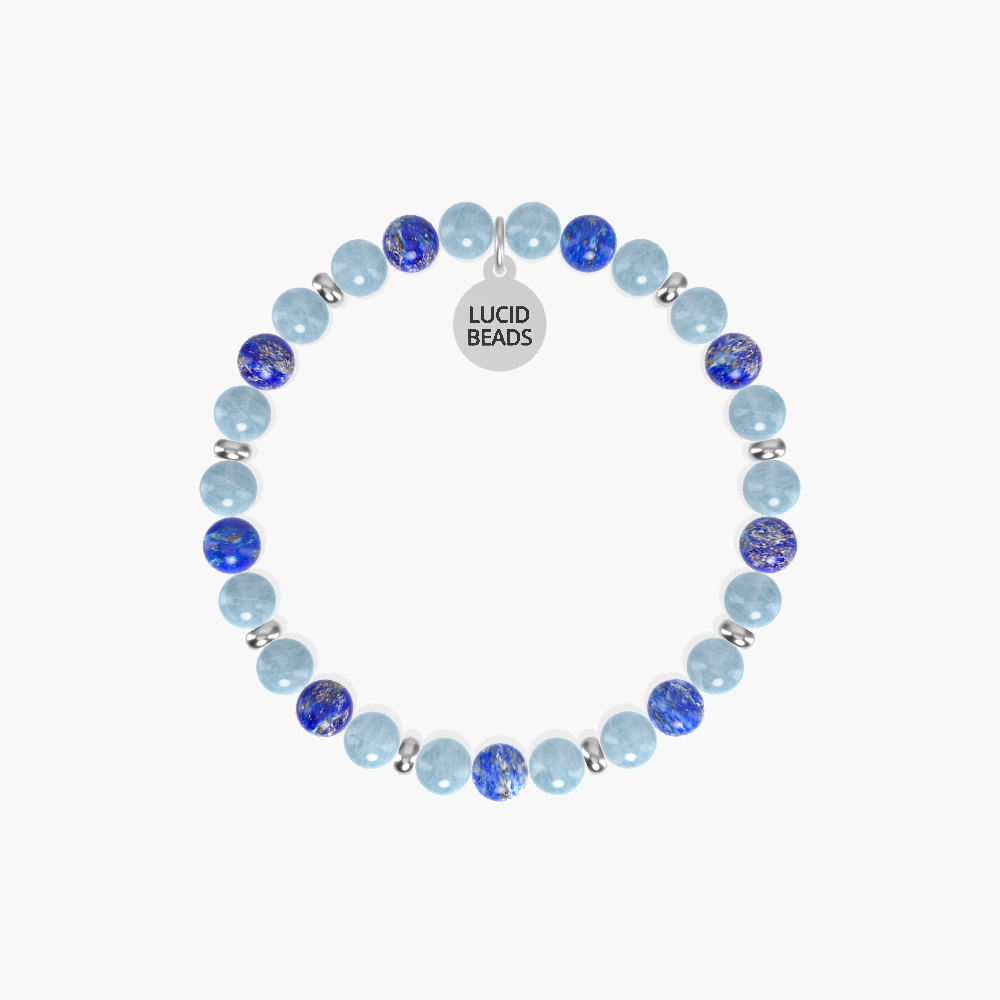 Ocean Love - Aquamarine and Lapis Lazuli Bracelet