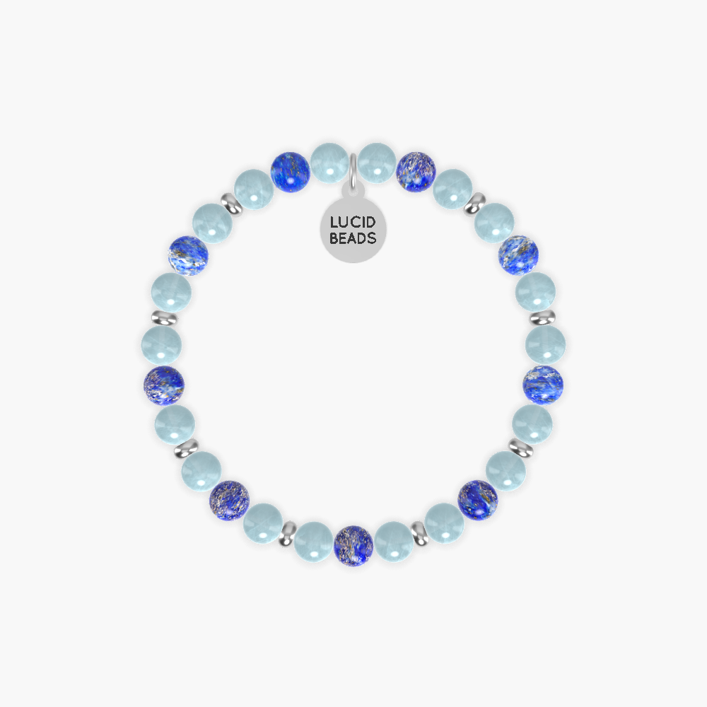 Ocean Love - Aquamarine and Lapis Lazuli Bracelet