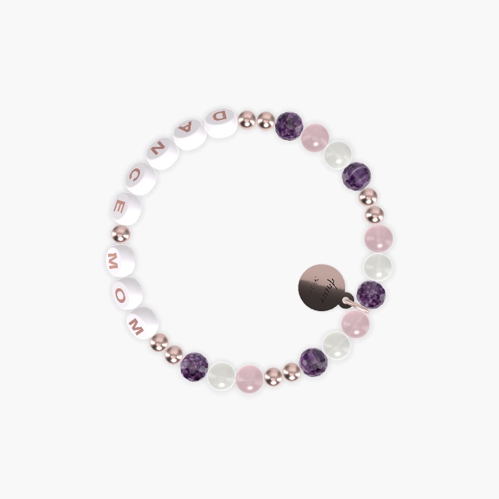 Amethyst, Rose Quartz and Moonstone Bracelet