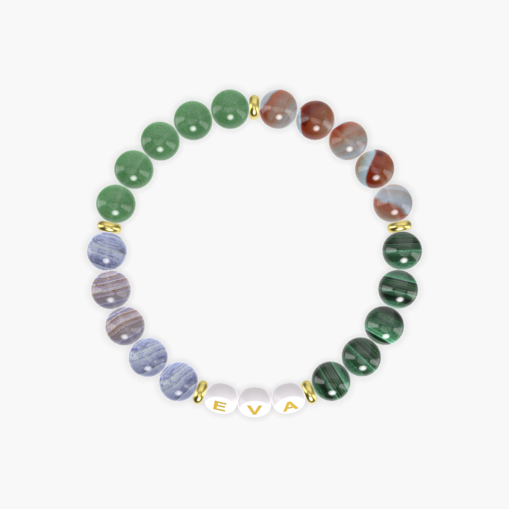 Malachite, Sardonyx, Aventurine and more Gemstone Bracelet
