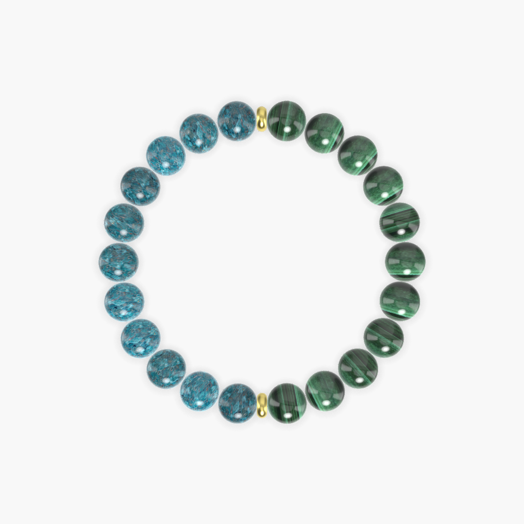 Malachite and Apatite Bracelet