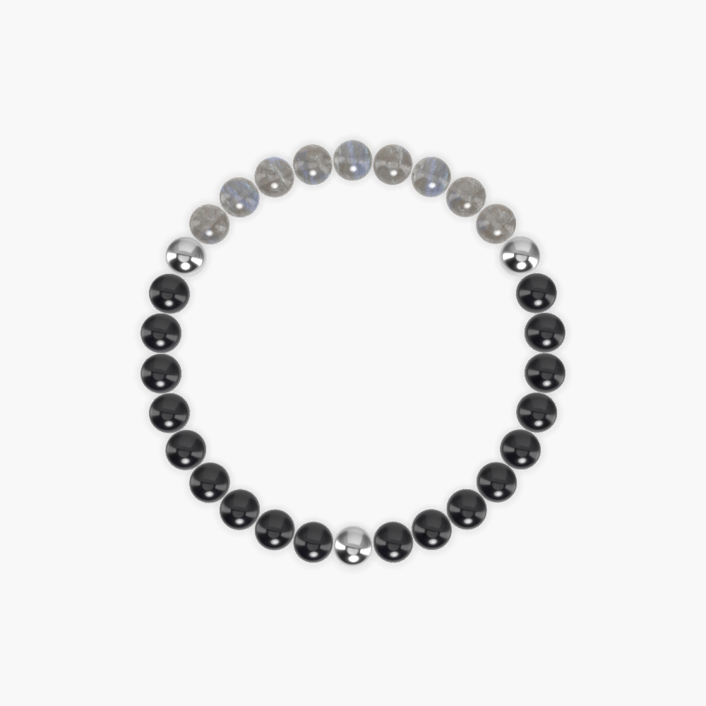 Black Tourmaline and Labradorite Bracelet