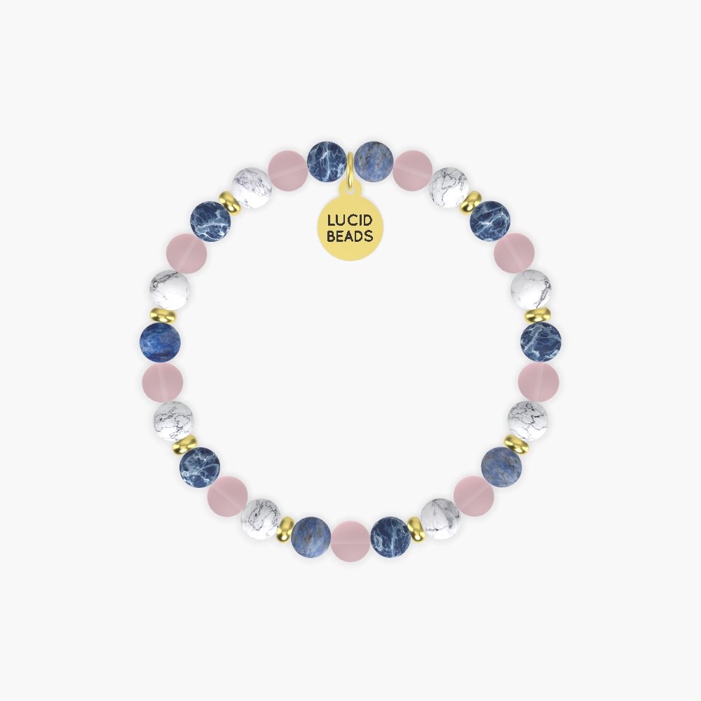 Sodalite, Rose Quartz and Howlite Bracelet