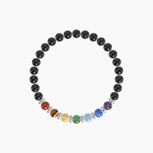 Black Obsidian, Aventurine, Aquamarine and more Gemstone Bracelet