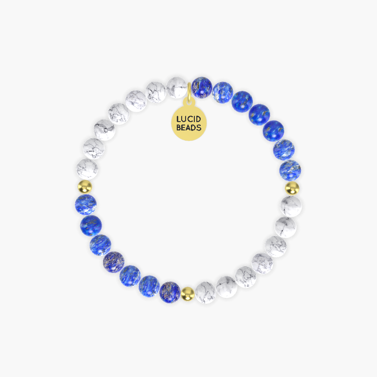 Howlite and Lapis Lazuli Bracelet