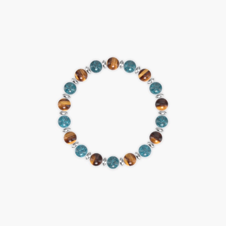 Apatite and Tiger Eye Bracelet