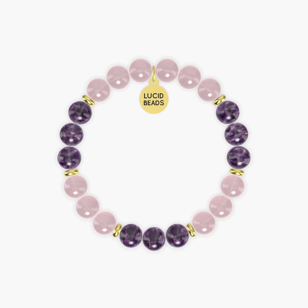 Harmony Serenity - Rose Quartz and Amethyst Bracelet
