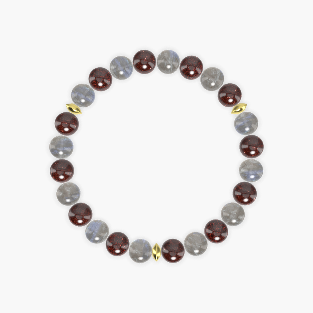 Garnet and Labradorite Bracelet