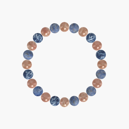 Sunstone and Sodalite Bracelet