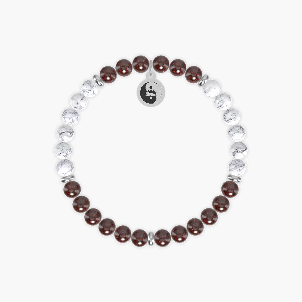 Garnet and Howlite Bracelet