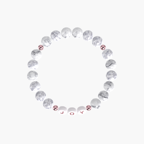 Howlite Gemstone Bead Bracelet