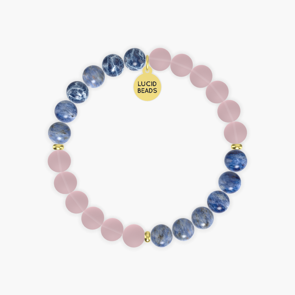 Sodalite and Rose Quartz Bracelet