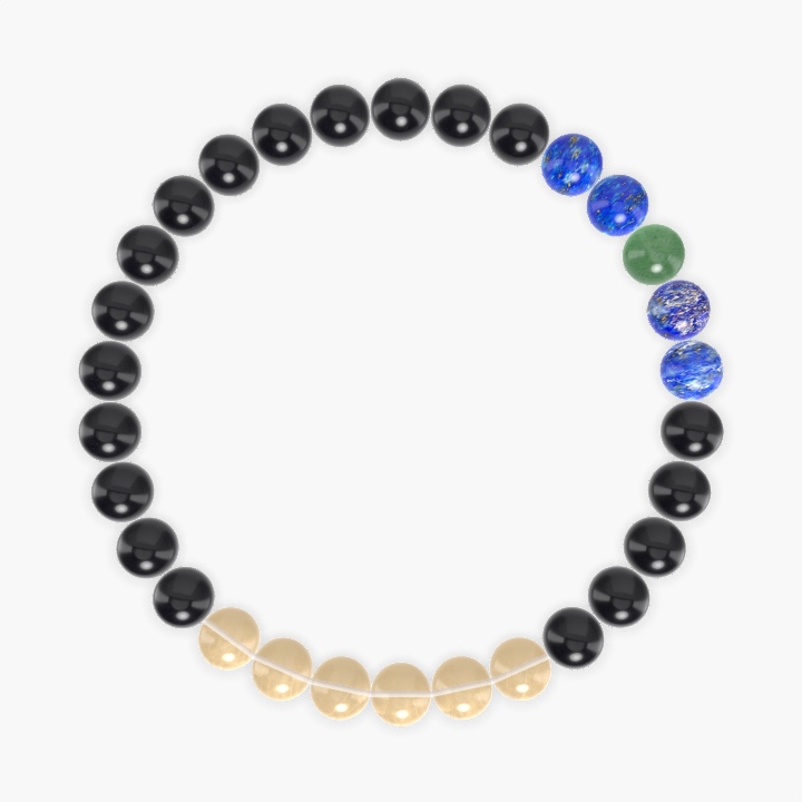 Black Obsidian, Citrine, Lapis Lazuli and more Gemstone Bracelet