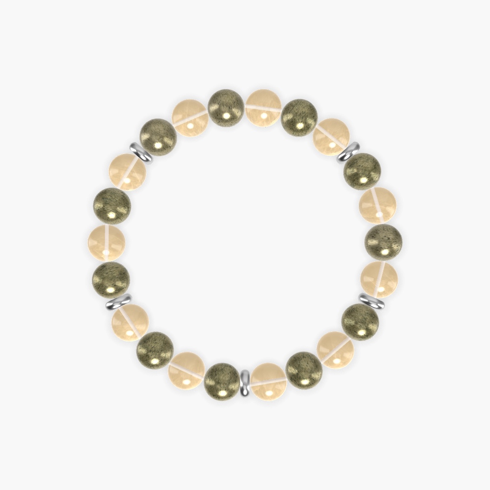 Citrine and Pyrite Bracelet