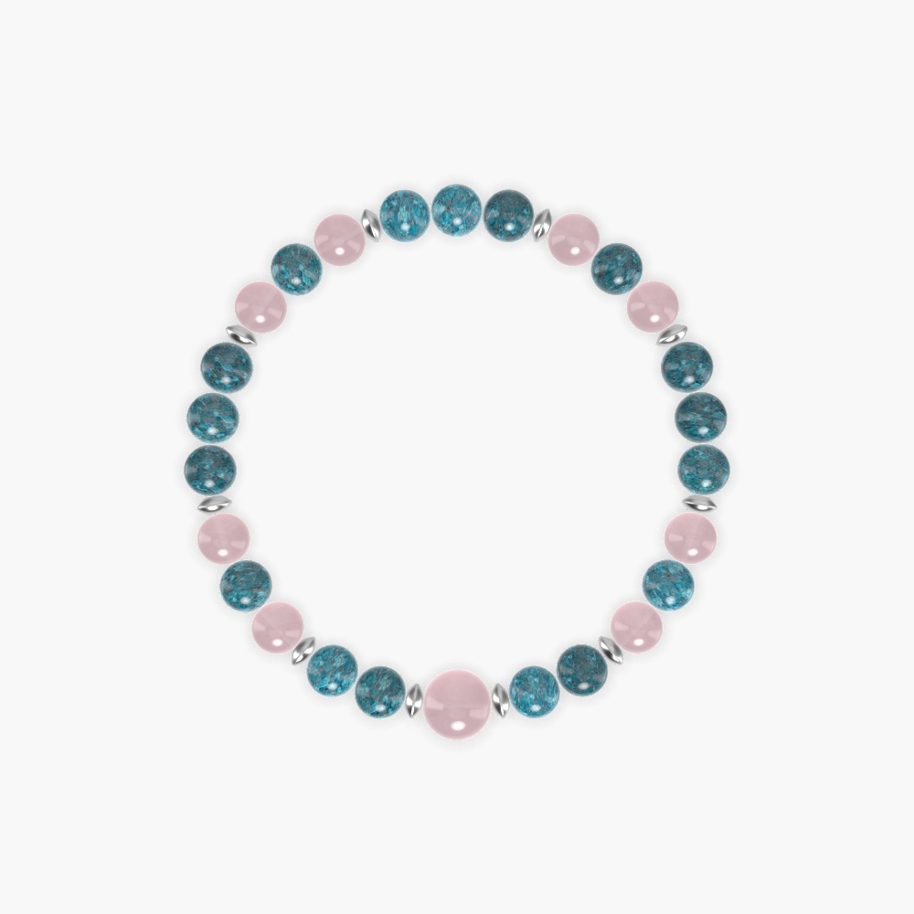 Apatite and Rose Quartz Bracelet