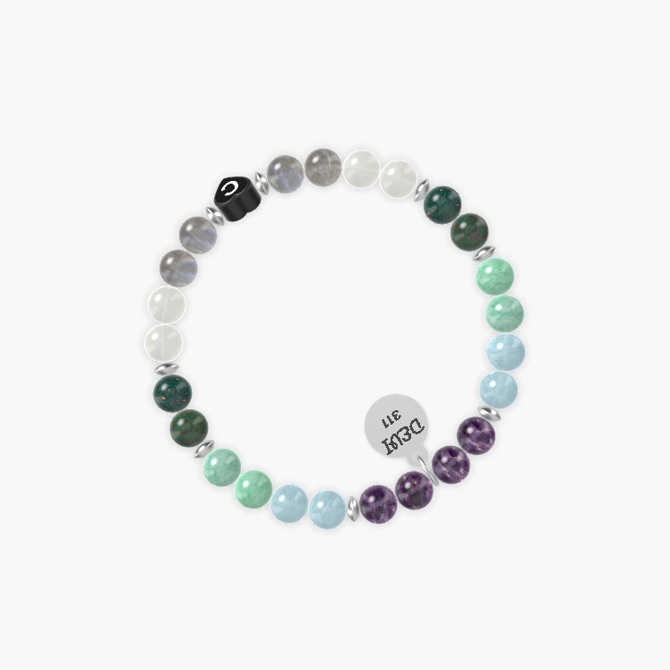 Labradorite, Moonstone, Bloodstone and more Gemstone Bracelet