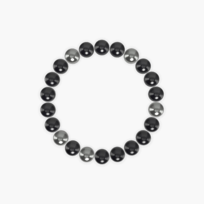 Black Tourmaline, Black Obsidian, Hematite and more Gemstone Bracelet