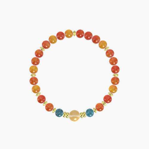Carnelian, Apatite and Citrine Bracelet