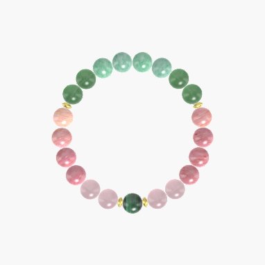 Rhodonite, Rose Quartz, Aventurine and more Gemstone Bracelet