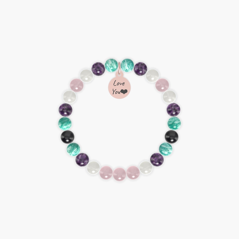 Amazonite, Amethyst, Moonstone and more Gemstone Bracelet