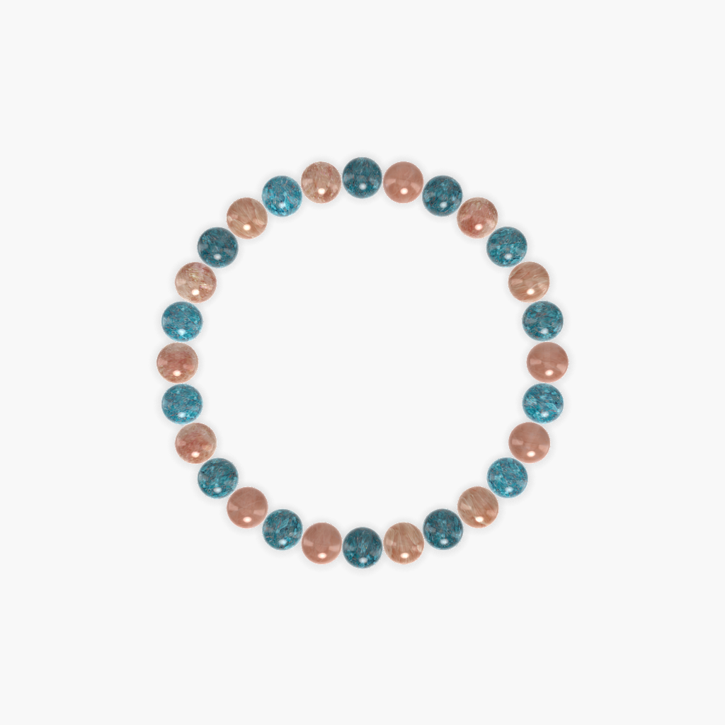 Apatite and Sunstone Bracelet