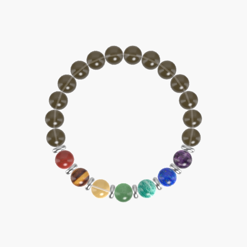 Smoky Quartz, Aventurine, Amazonite and more Gemstone Bracelet