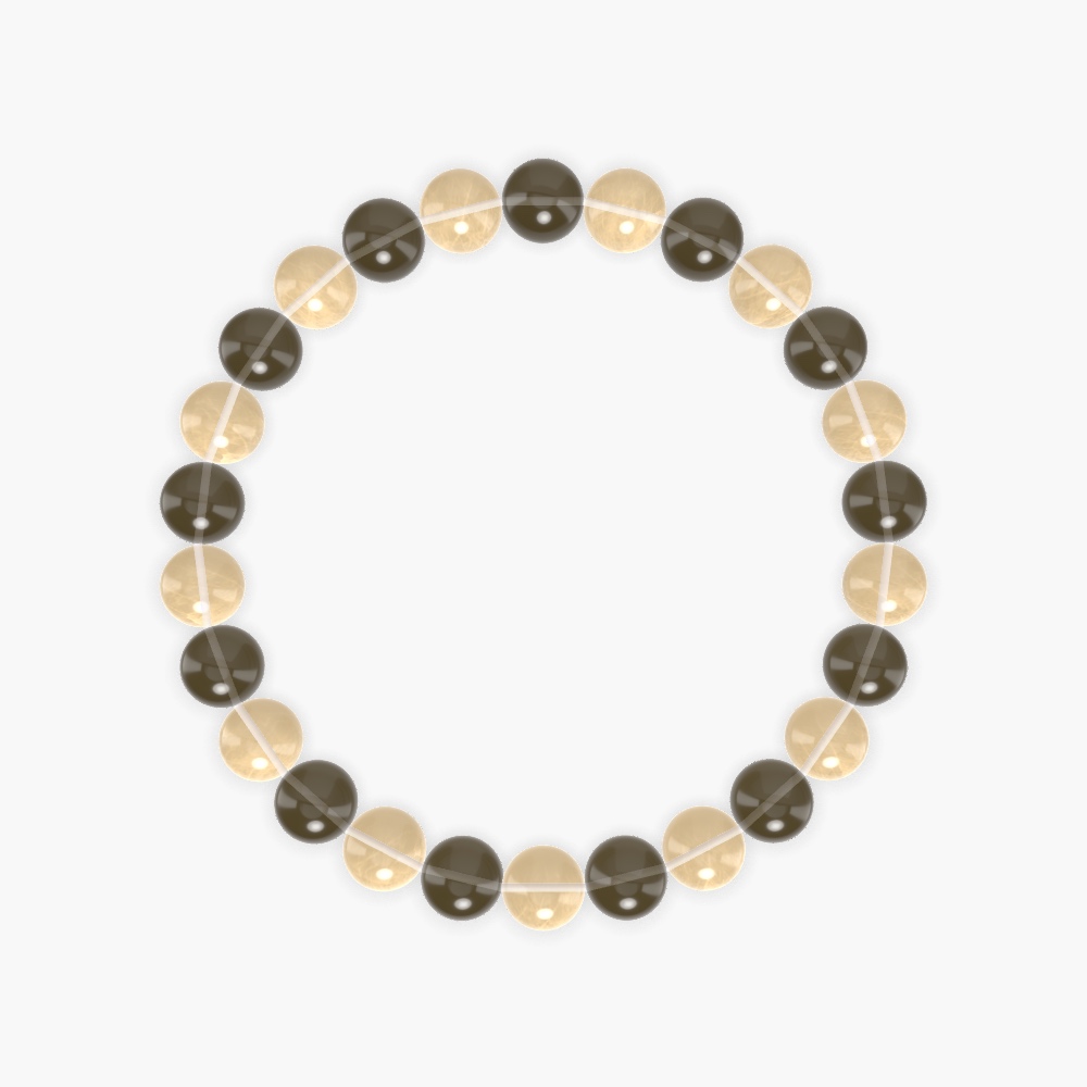 Citrine and Smoky Quartz Bracelet