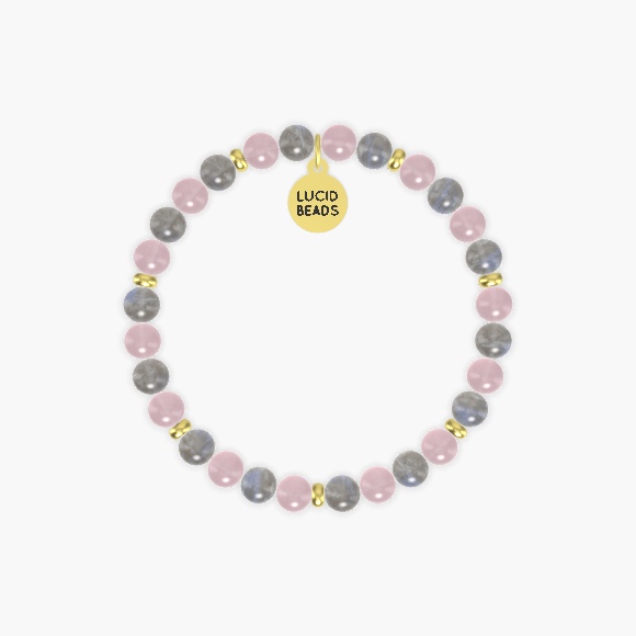 Labradorite and Rose Quartz Bracelet