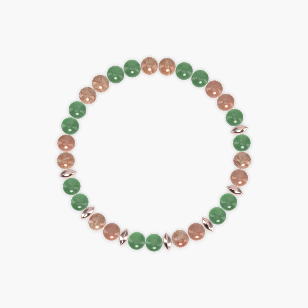 Aventurine and Sunstone Bracelet