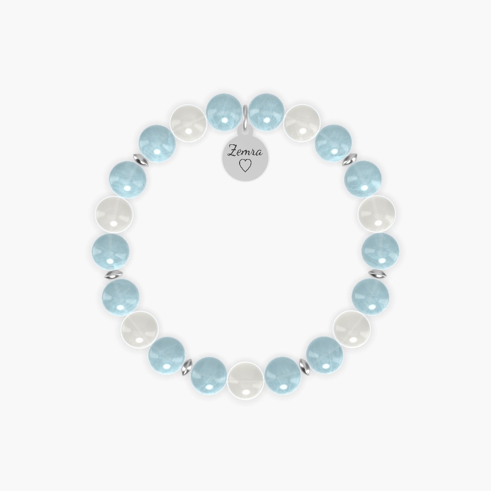 Aquamarine and Moonstone Bracelet