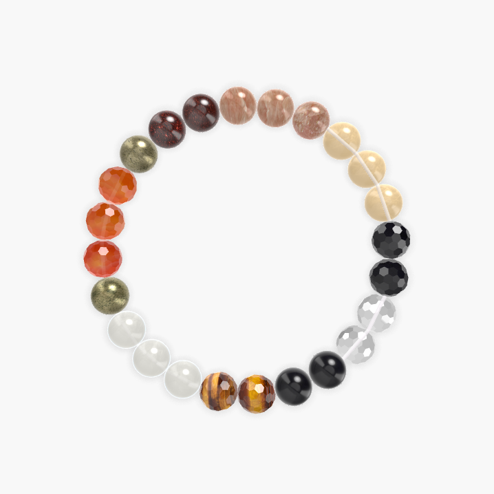 Sunstone, Carnelian, Moonstone and more Gemstone Bracelet