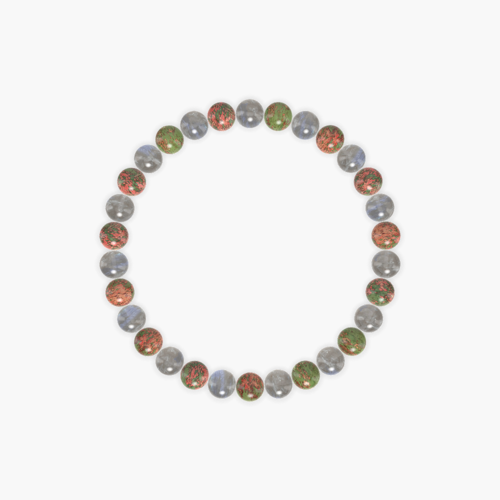 Unakite and Labradorite Bracelet