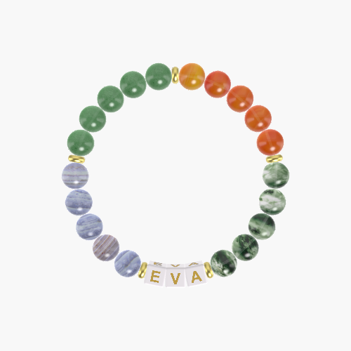 Moss Agate, Carnelian, Aventurine and more Gemstone Bracelet