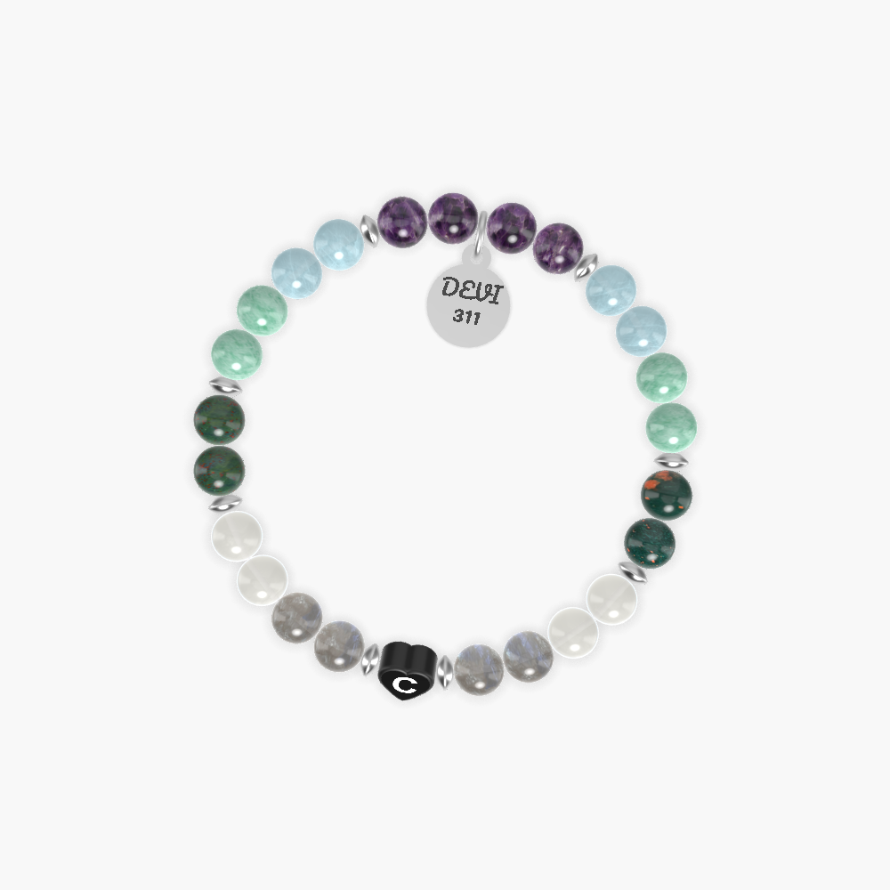 Labradorite, Moonstone, Bloodstone and more Gemstone Bracelet