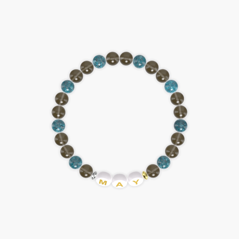 Smoky Quartz and Apatite Bracelet