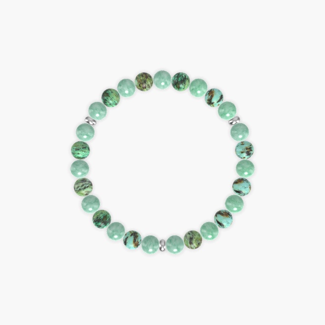 Green Jade and African Turquoise Bracelet