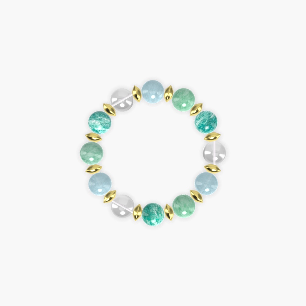 Amazonite, Green Jade, Aquamarine and more Gemstone Bracelet