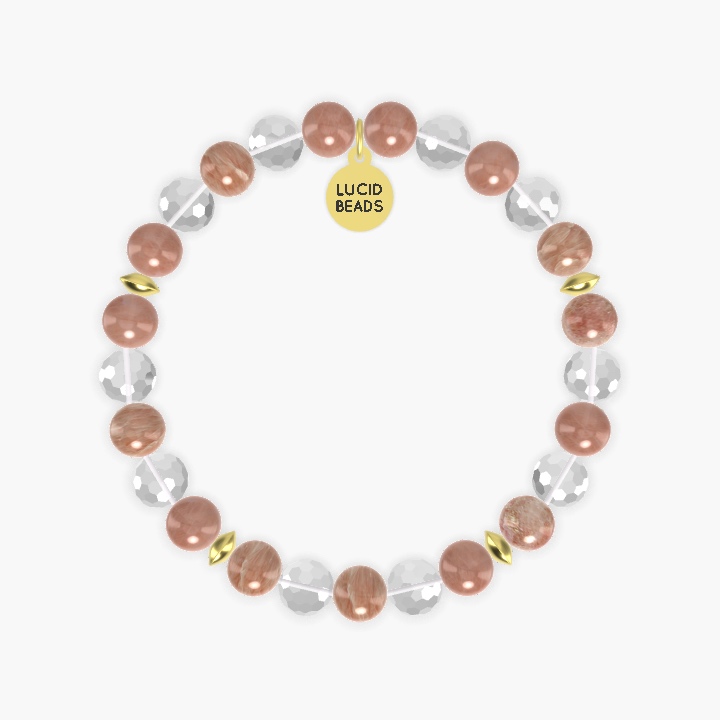 Sunstone and Clear Quartz Bracelet
