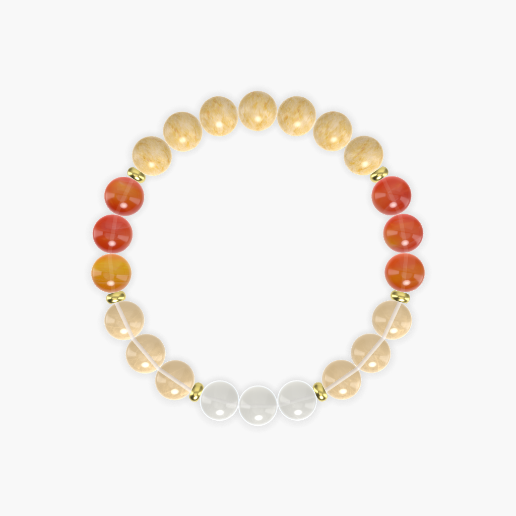 Yellow Jade, Citrine, Carnelian and more Gemstone Bracelet