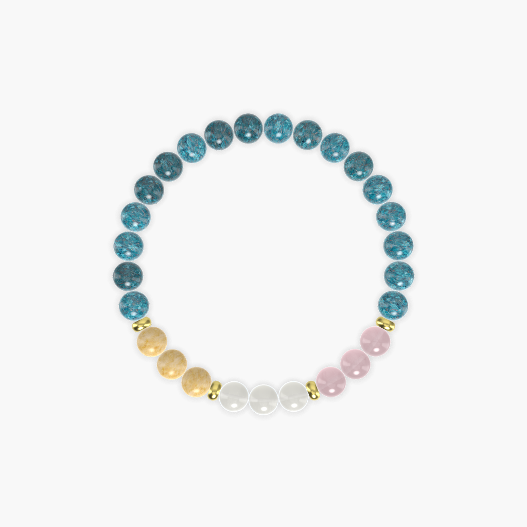 Apatite, Moonstone, Rose Quartz and more Gemstone Bracelet