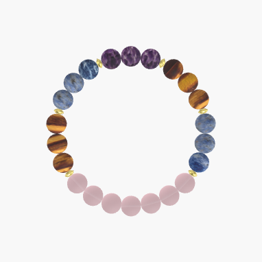 Rose Quartz, Sodalite, Tiger Eye and more Gemstone Bracelet