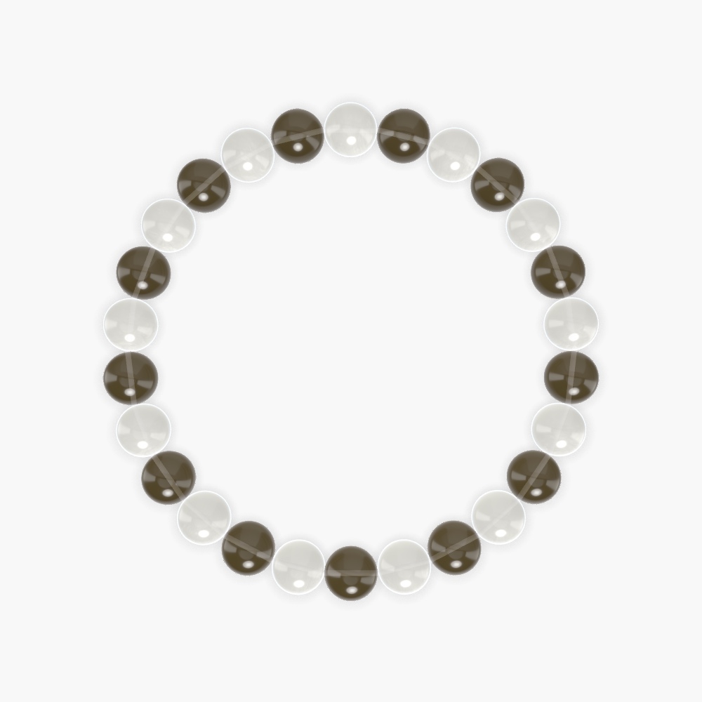 Smoky Quartz and Moonstone Bracelet
