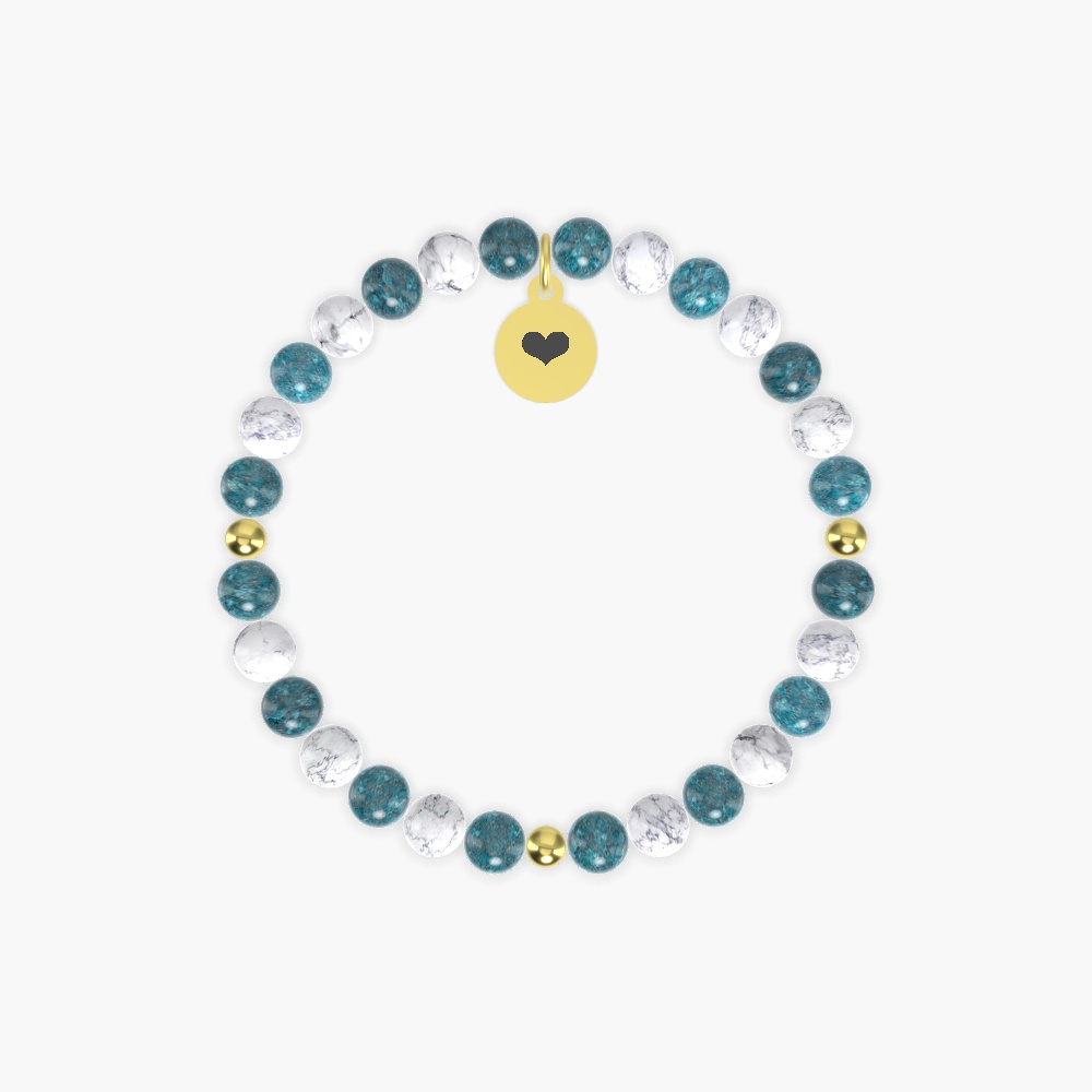 Apatite and Howlite Bracelet