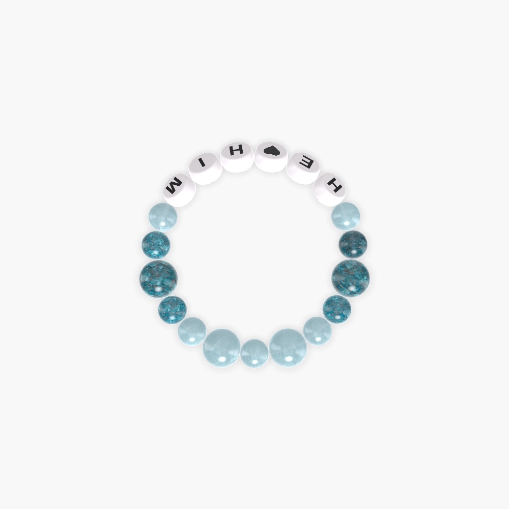 Aquamarine and Apatite Bracelet