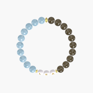 Smoky Quartz and Aquamarine Bracelet
