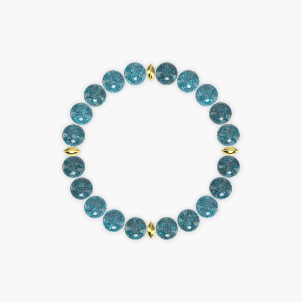 Apatite Gemstone Bead Bracelet