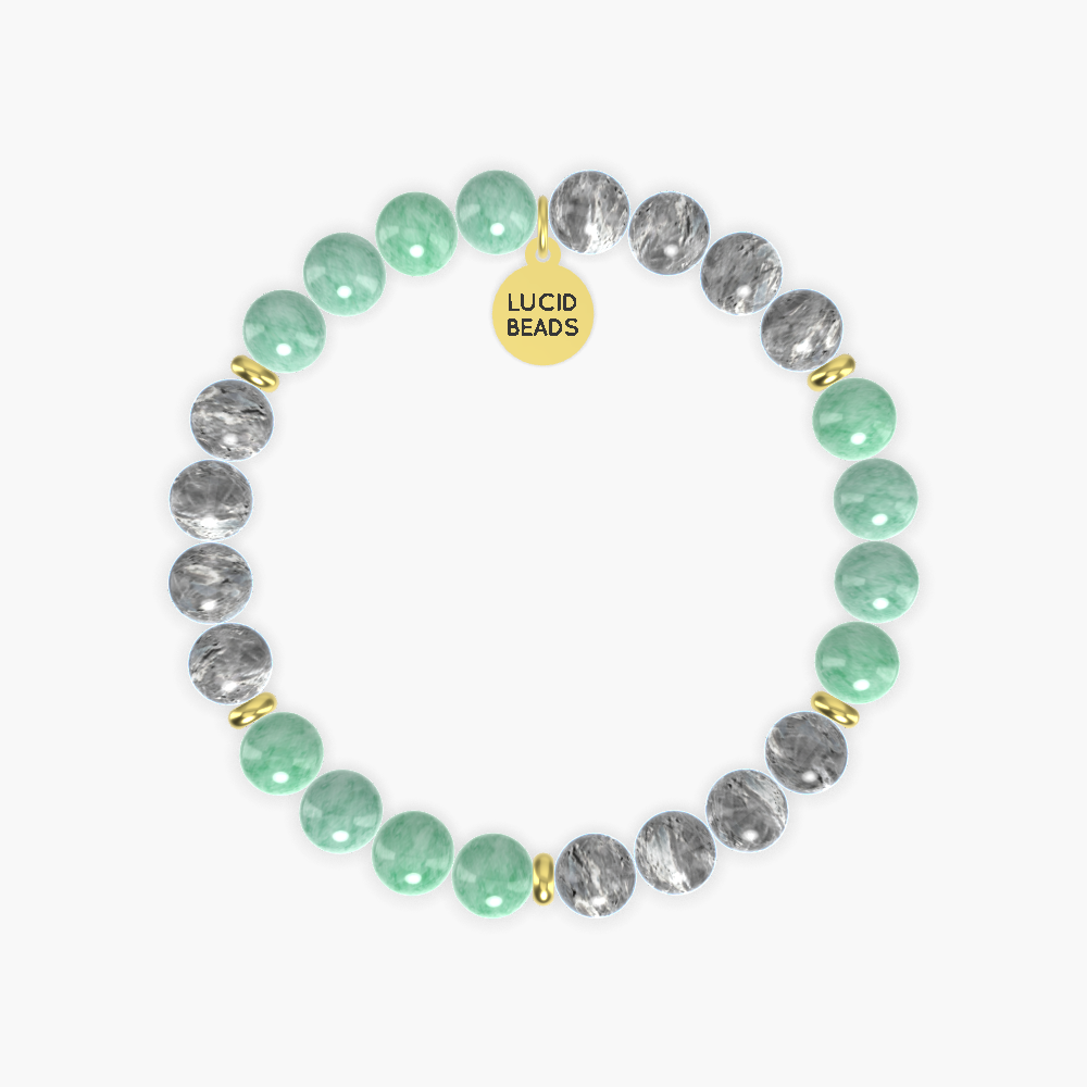Labradorite and Green Jade Bracelet