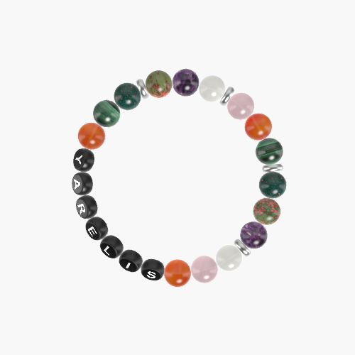 Buy Black obsidian & Red Carnelian Gemstone Hand Craft Round Shape Bracelet  at Amazon.in